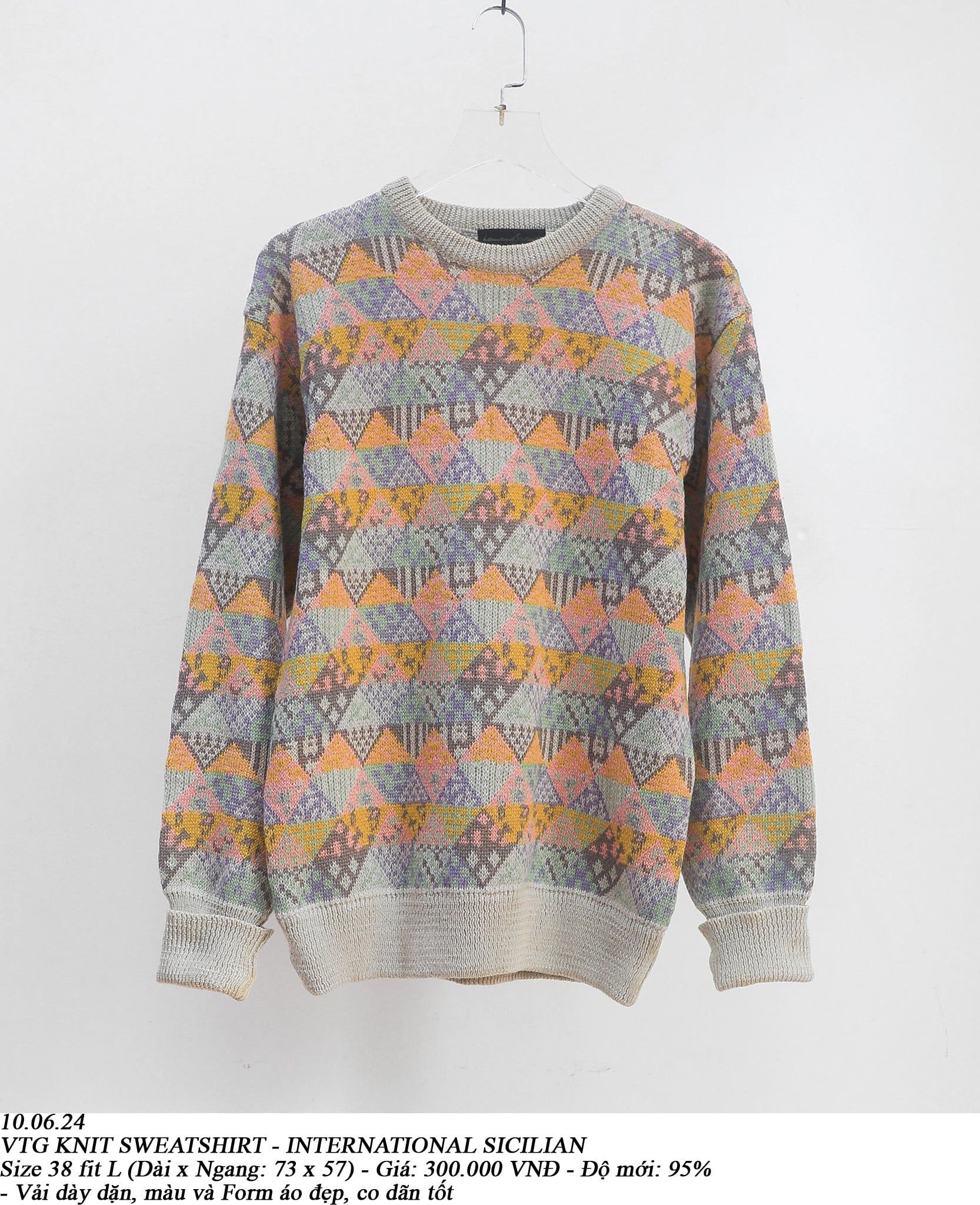  10.06.24 - VTG KNIT SWEATSHIRT - INTERNATIONAL SICILIAN 