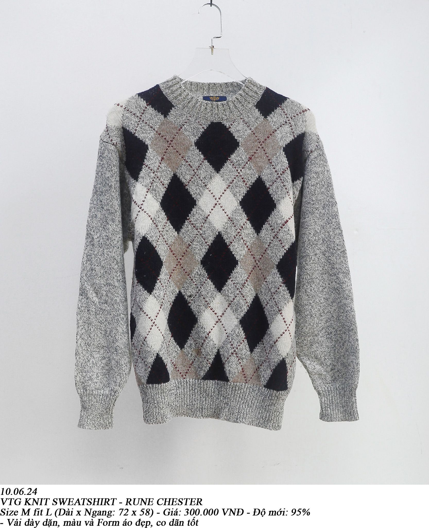  10.06.24 - VTG KNIT SWEATSHIRT - RUNE CHESTER 