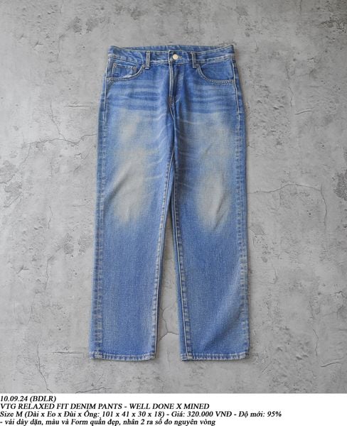  10.09.24 - VTG SELVEDGE DENIM PANTS - WELL DONE X MINED 
