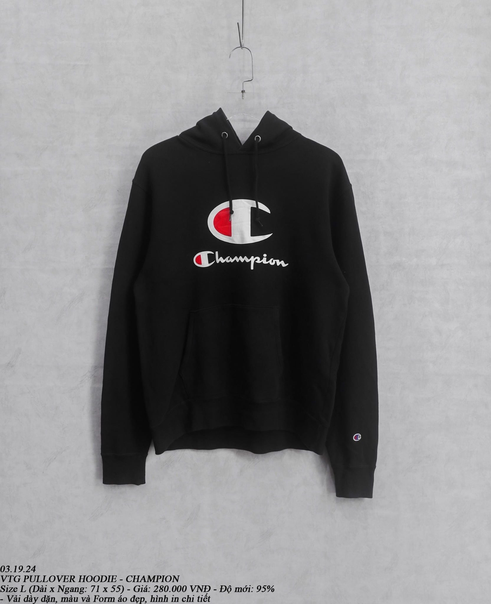  03.19.24 - VTG PULLOVER HOODIE - CHAMPION 
