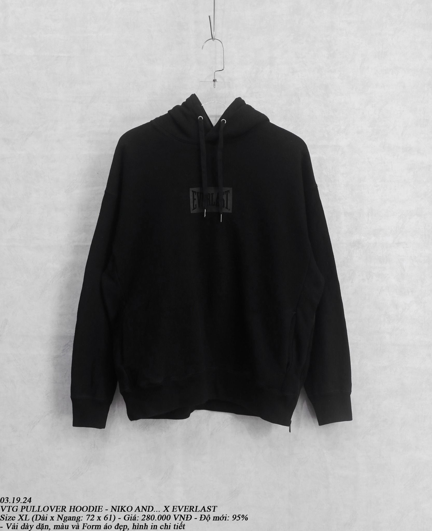  03.19.24 - VTG PULLOVER HOODIE - NIKO AND... X EVERLAST 