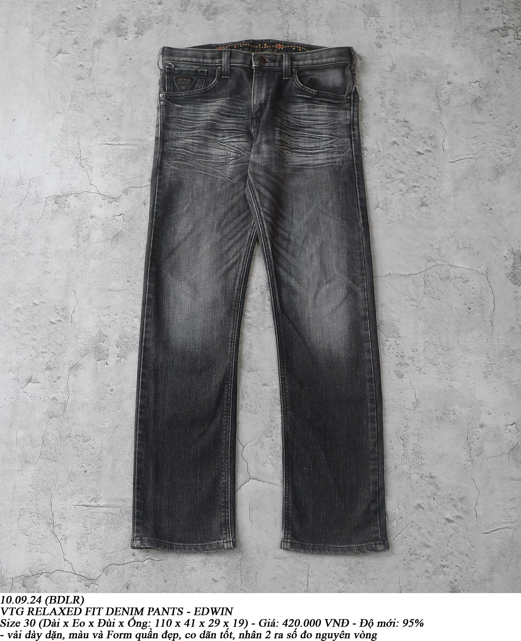 10.09.24 - VTG RELAXED FIT DENIM PANTS - EDWIN 