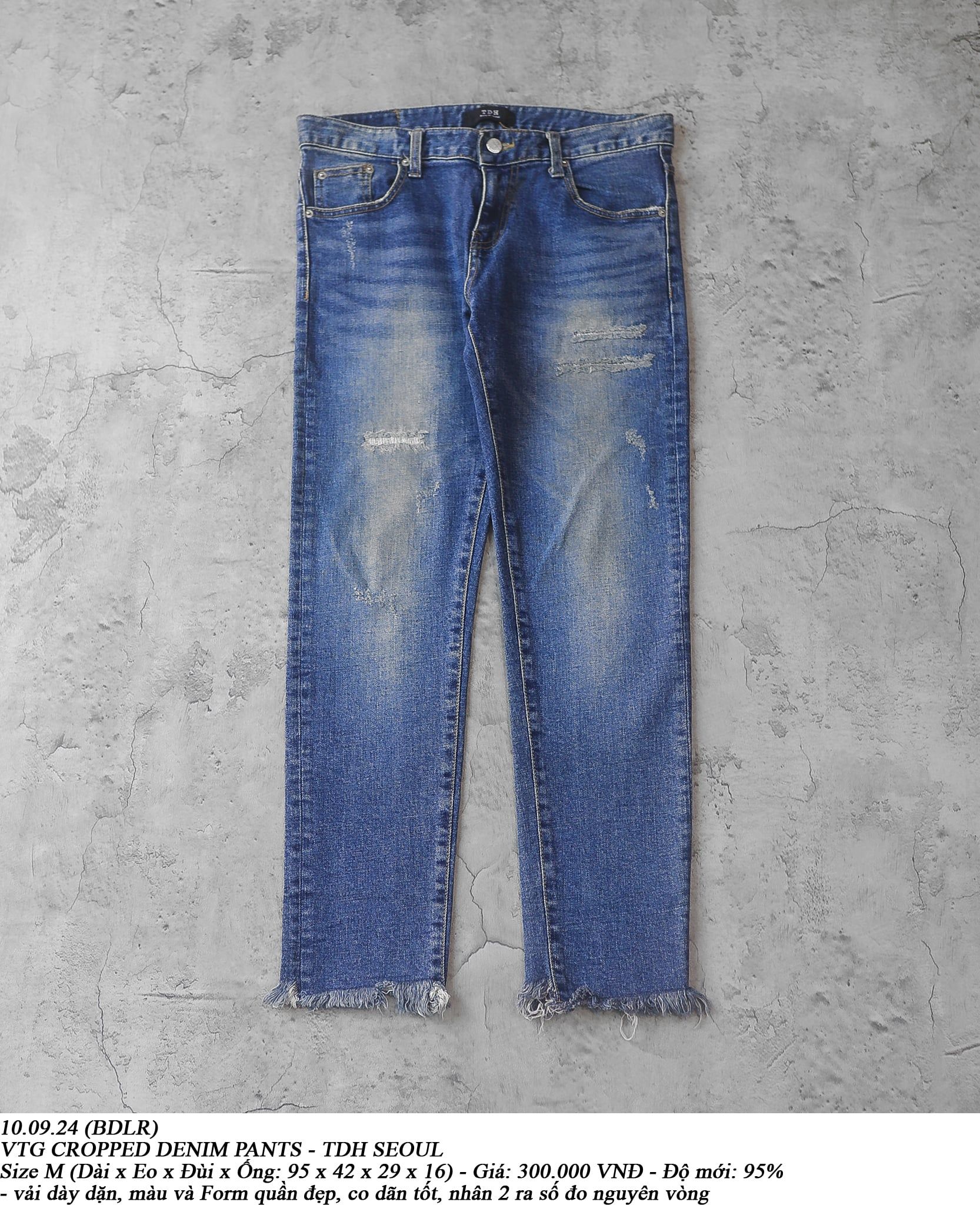  10.09.24 - VTG CROPPED DENIM PANTS - TDH SEOUL 