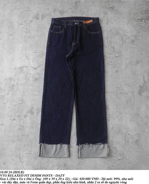  10.09.24 - VTG RELAXED FIT DENIM PANTS - DAZY 