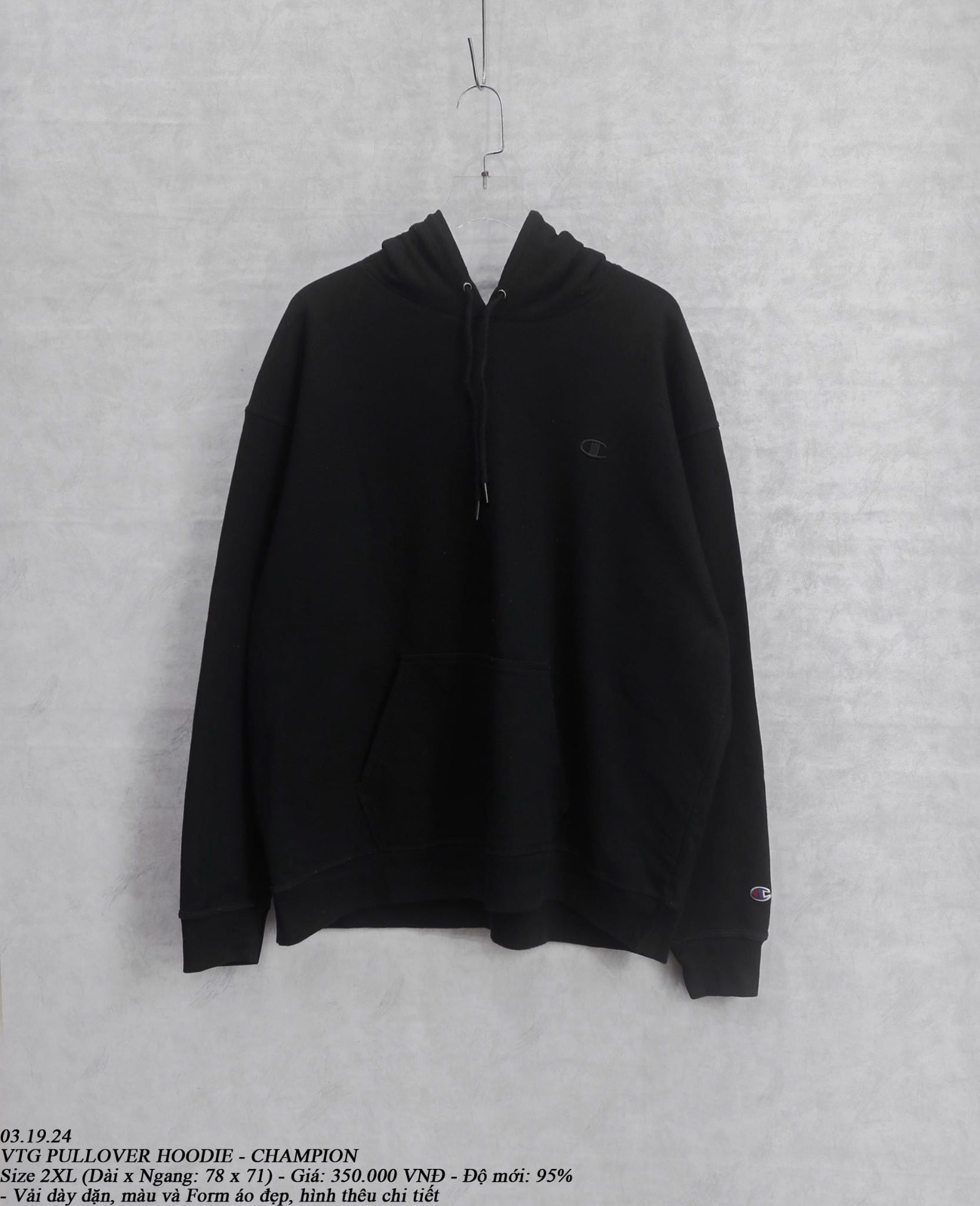  03.19.24 - VTG PULLOVER HOODIE - CHAMPION 