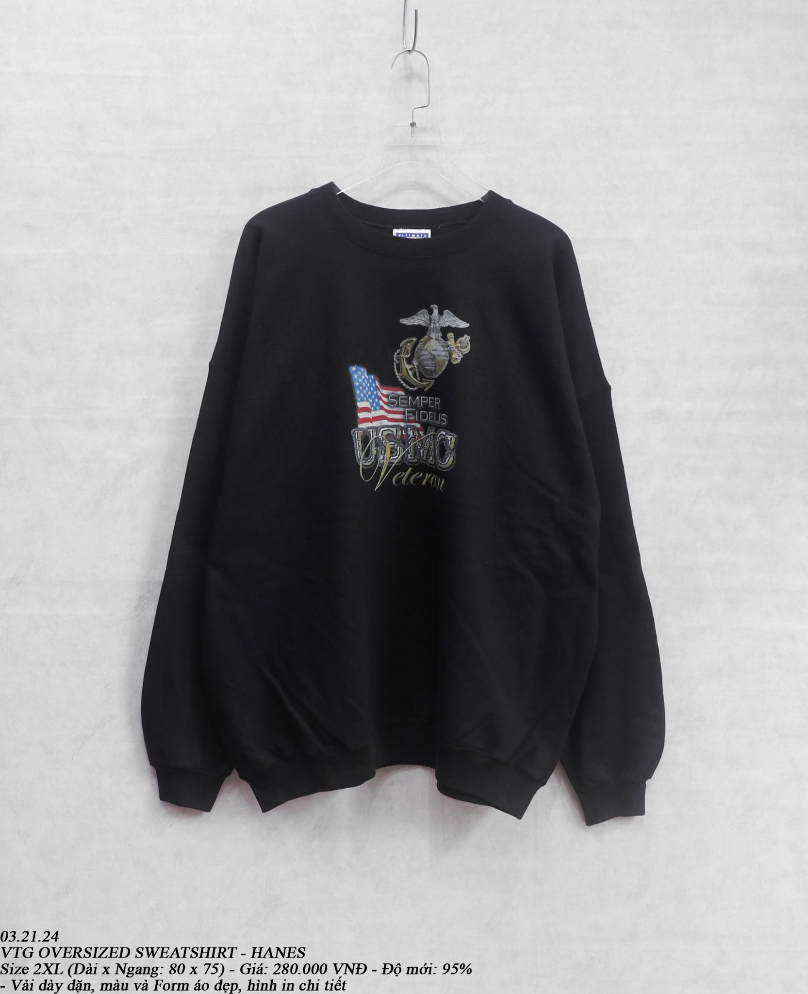  03.21.24 - VTG OVERSIZED SWEATSHIRT - HANES 