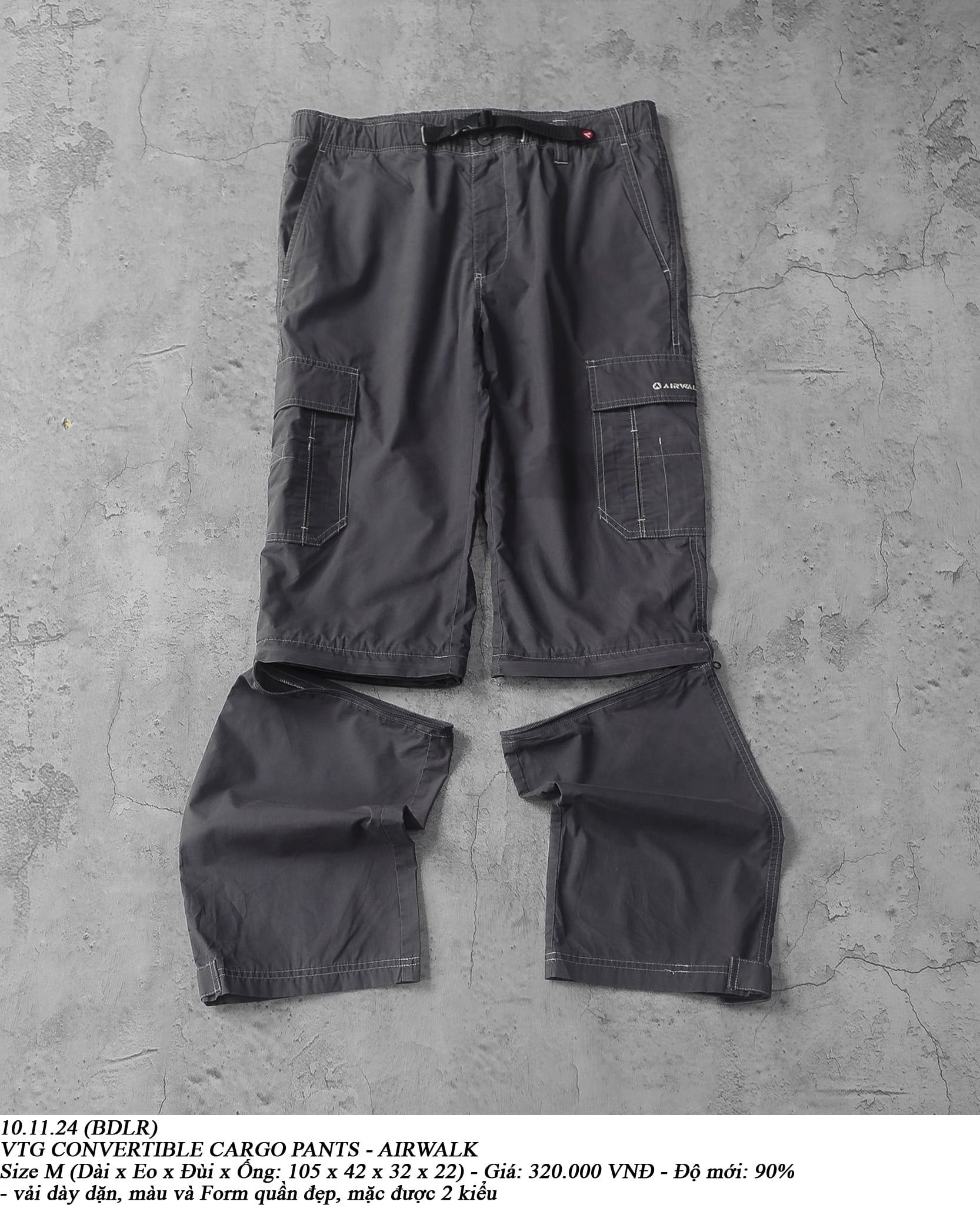  10.11.24 - VTG CONVERTIBLE CARGO PANTS - AIRWALK 