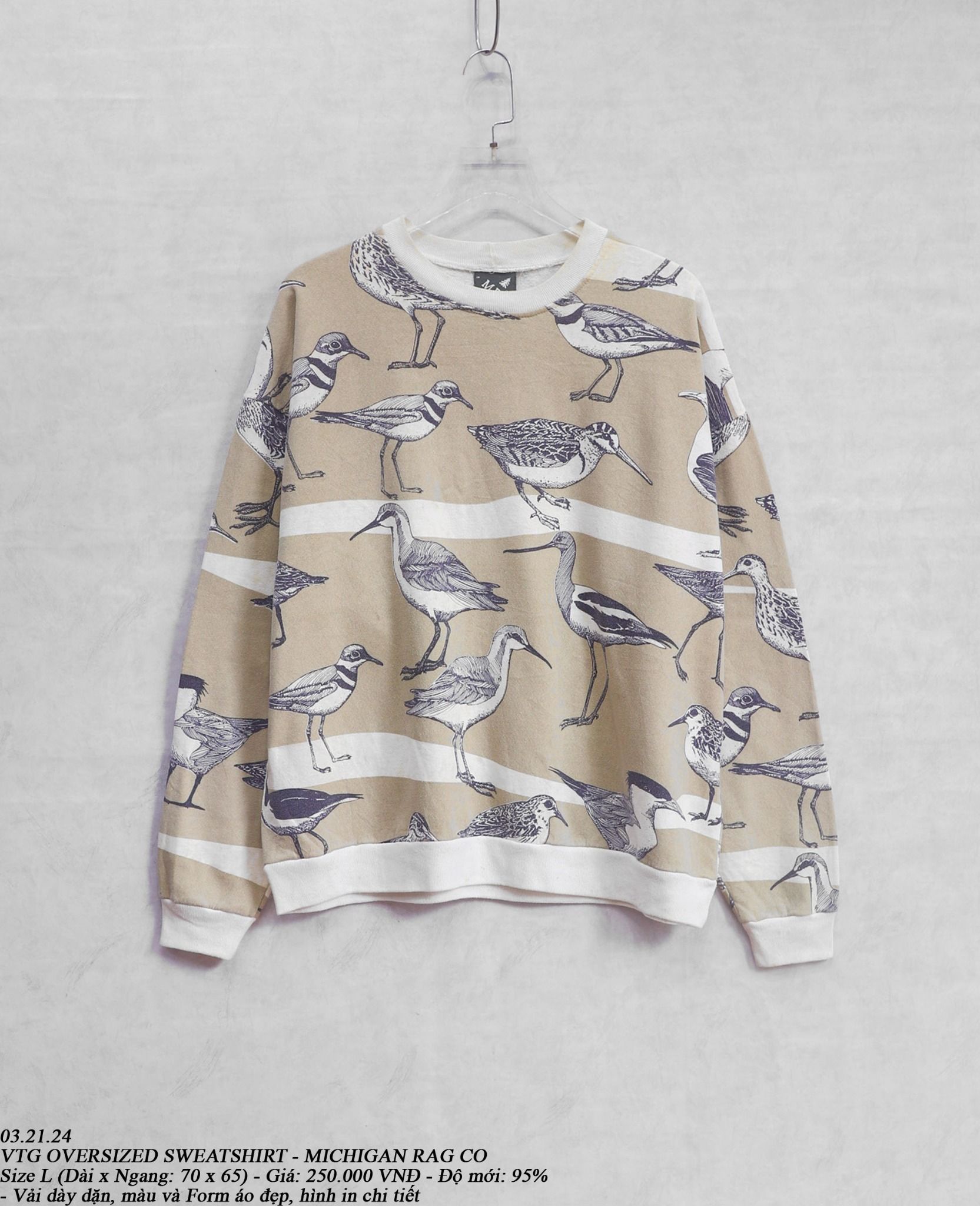  03.21.24 - VTG OVERSIZED SWEATSHIRT - MICHIGAN RAG CO 