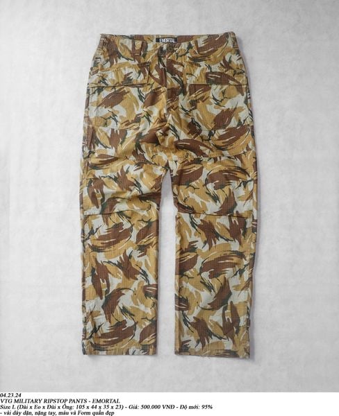  04.23.24 - VTG MILITARY RIPSTOP PANTS - EMORTAL 