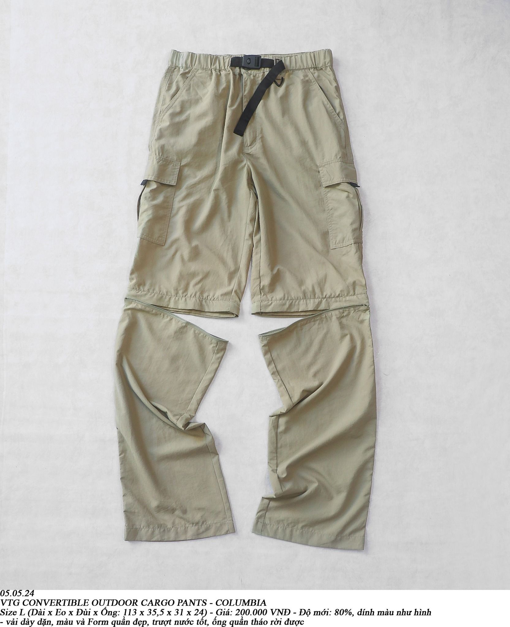 05.05.24 - VTG CONVERTIBLE OUTDOOR CARGO PANTS - COLUMBIA 