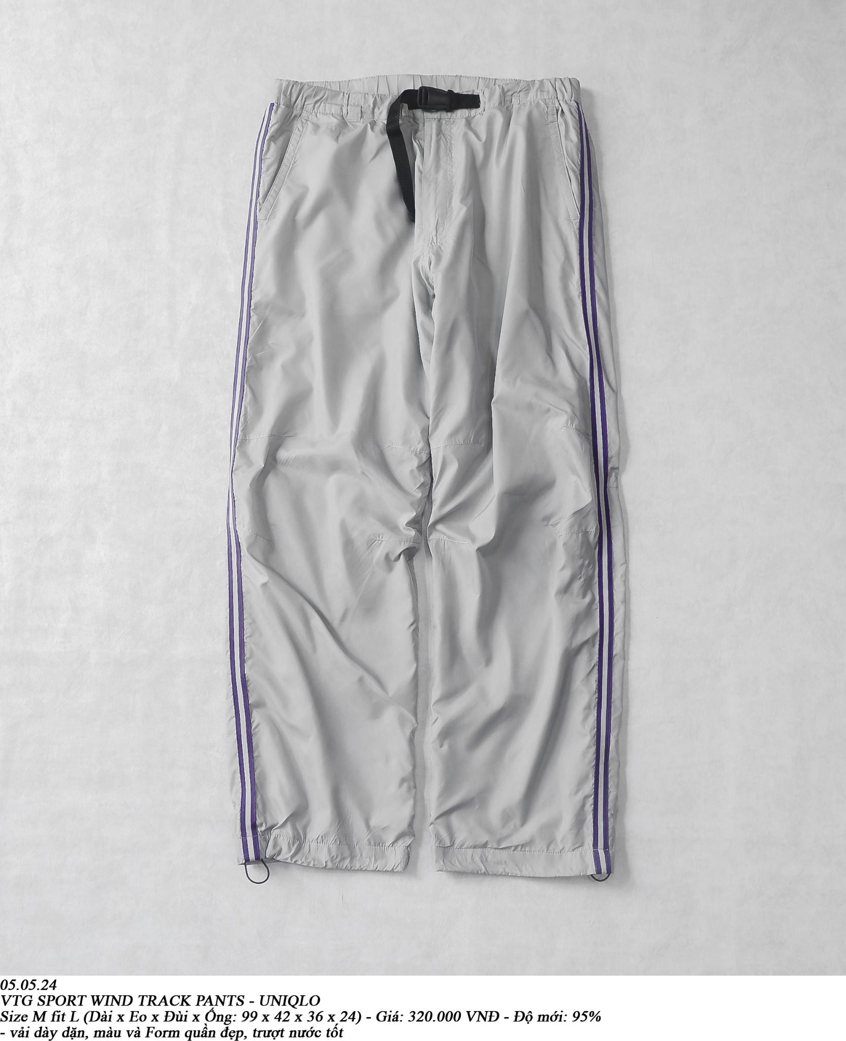  05.05.24 - VTG SPORT WIND TRACK PANTS - UNIQLO 