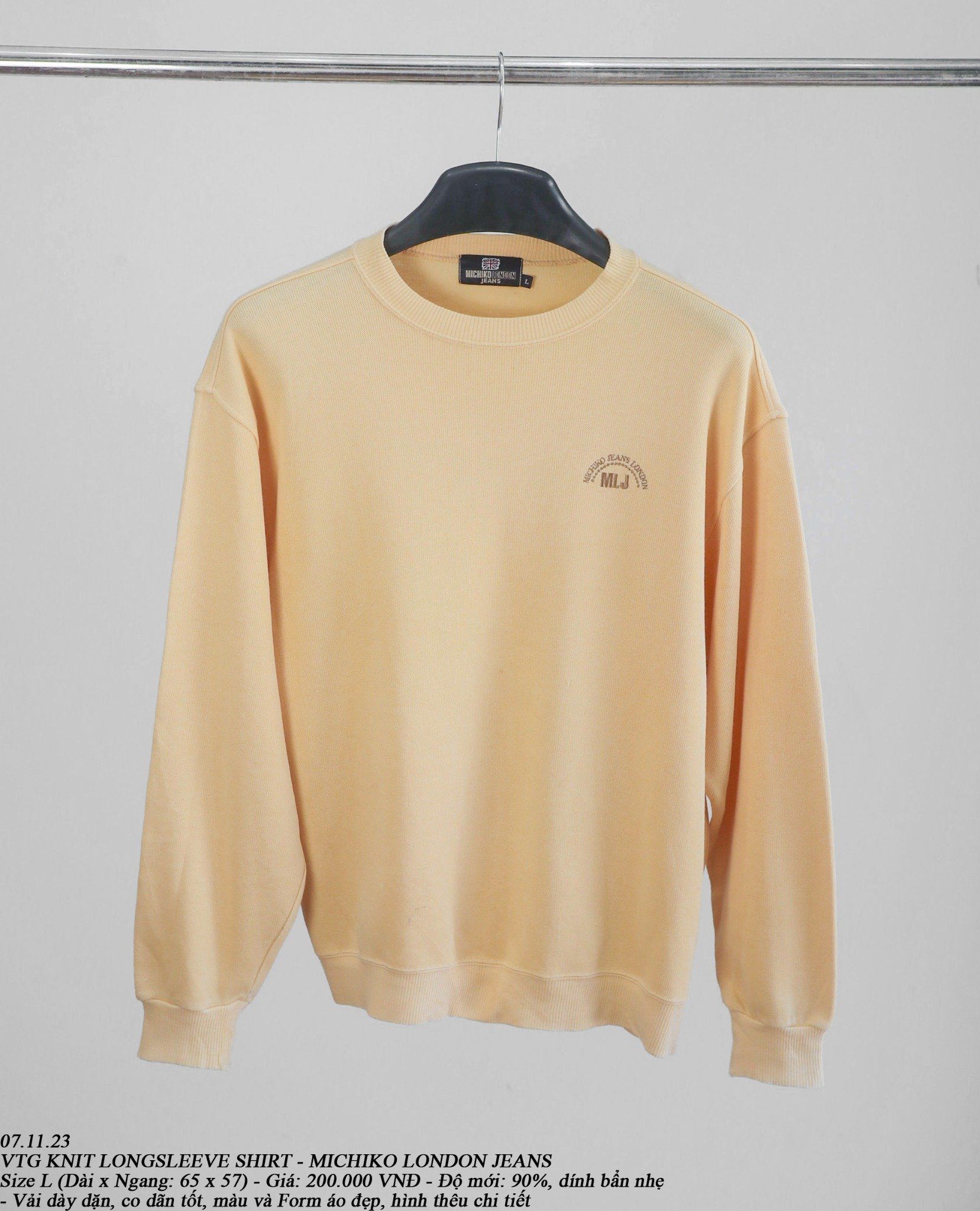  07.11.23 - VTG KNIT LONGSLEEVE SHIRT - MICHIKO LONDON JEANS 