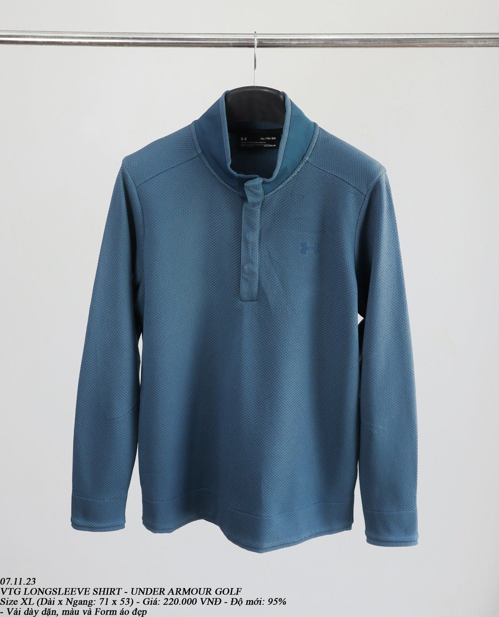  07.11.23 - VTG LONGSLEEVE POLO SHIRT - UNDER ARMOUR GOLF 
