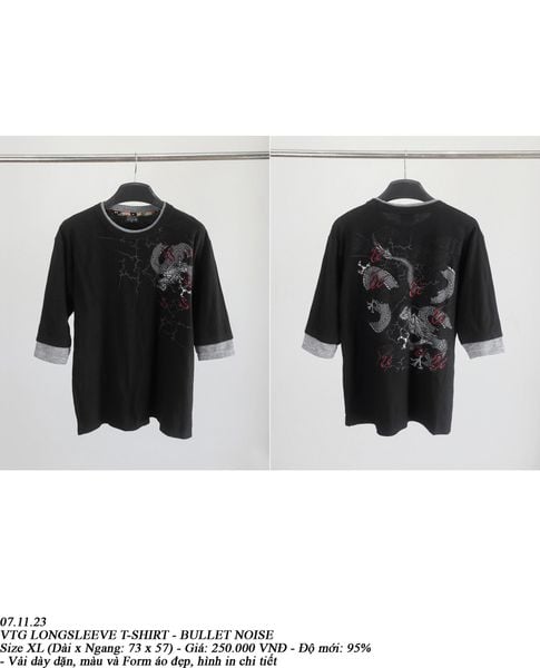  07.11.23 - VTG LONGSLEEVE POLO SHIRT - BULLET NOISE 