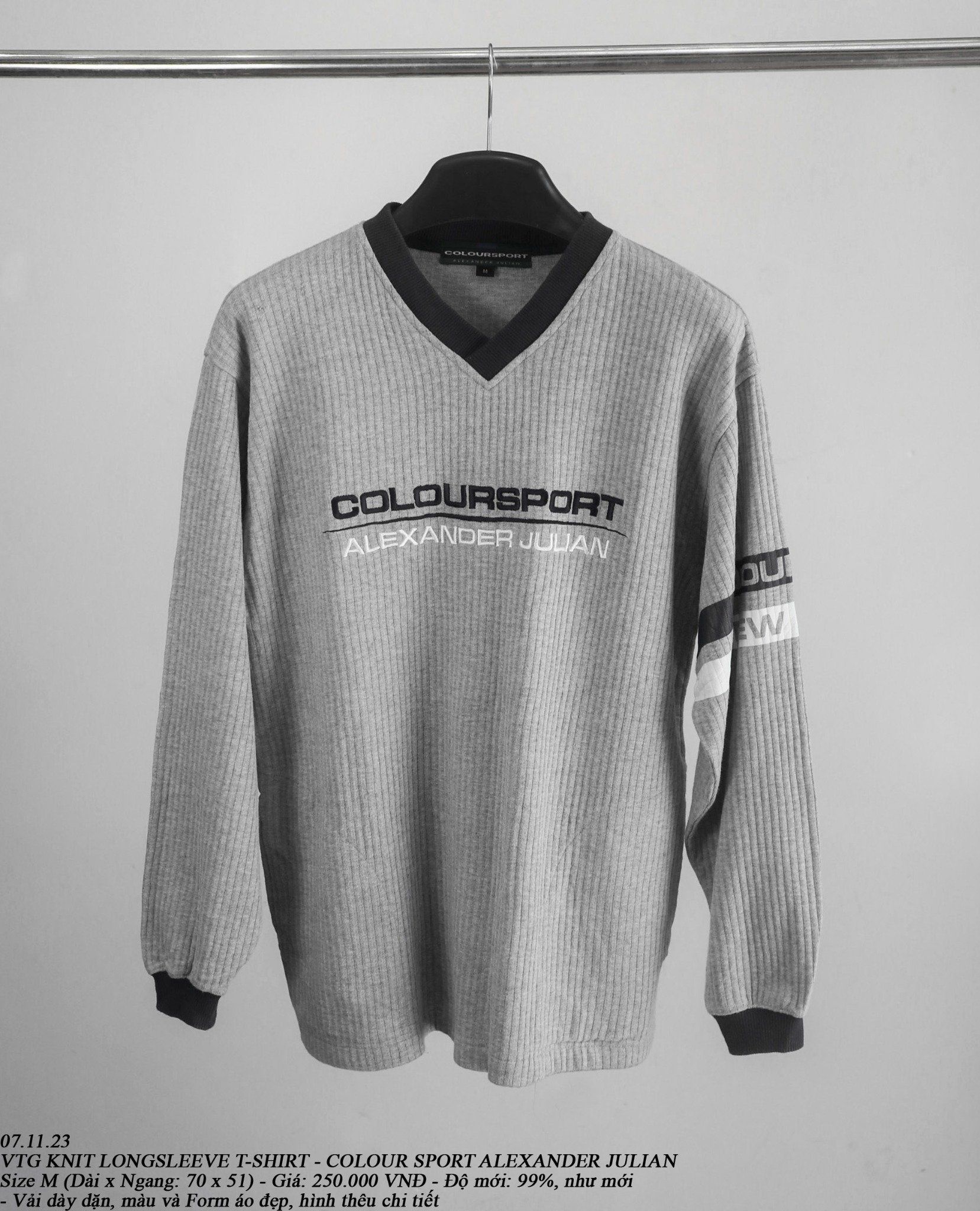  07.11.23 - VTG KNIT LONGSLEEVE SHIRT - COLOUR SPORT ALEXANDER JULIAN 