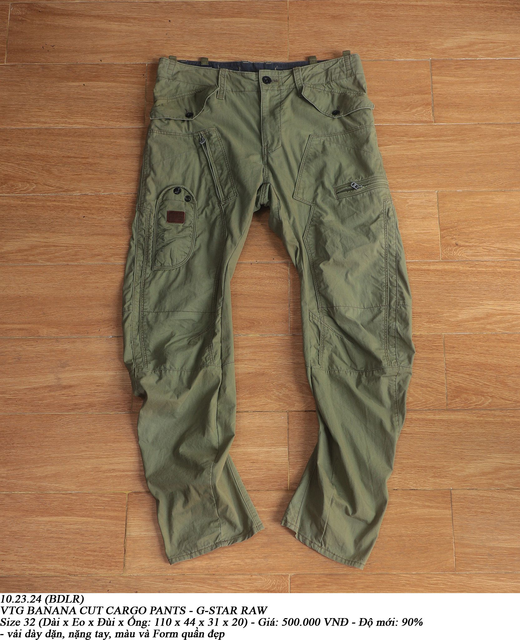  10.23.24 - VTG BANANA CUT CARGO PANTS - G-STAR RAW 
