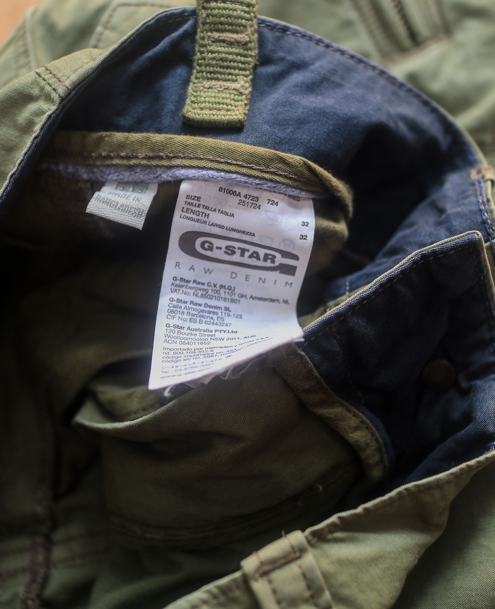  10.23.24 - VTG BANANA CUT CARGO PANTS - G-STAR RAW 