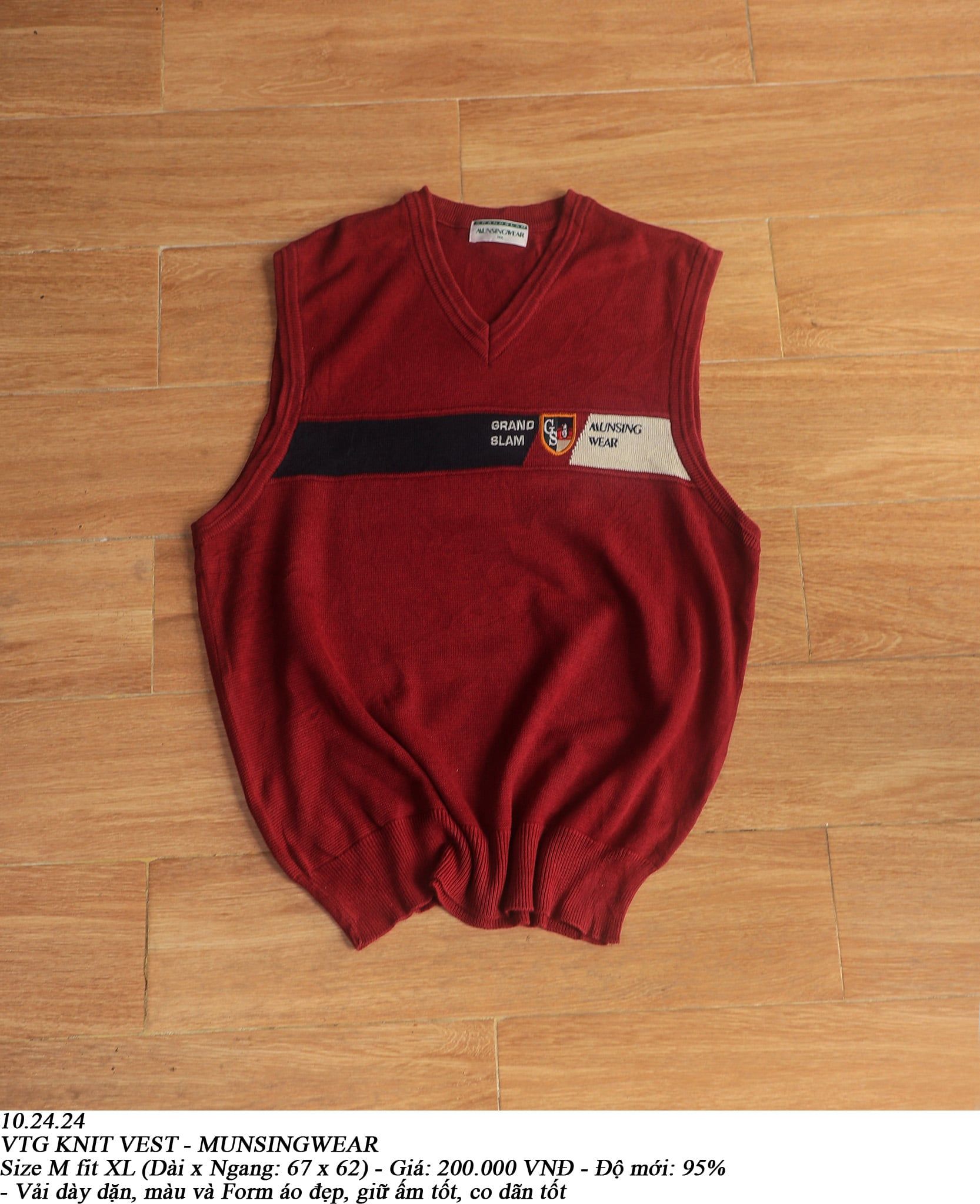  10.24.24 - VTG KNIT VEST - MUNSINGWEAR 