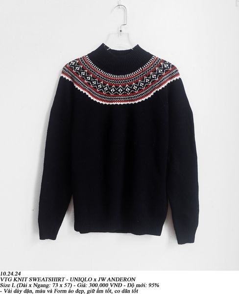  10.24.24 - VTG KNIT SWEATSHIRT - UNIQLO X JW ANDERSON 