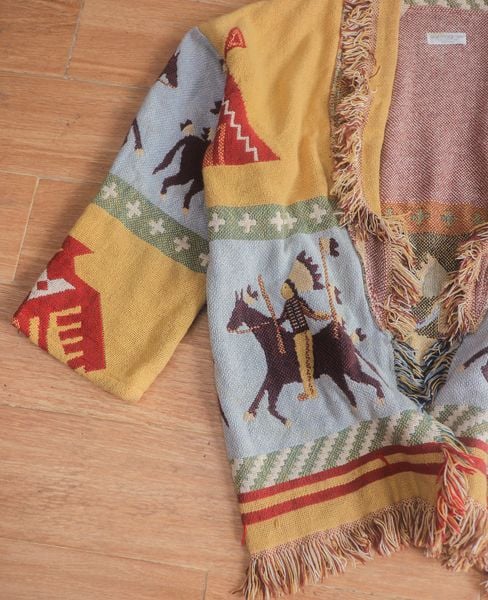  10.08.24 - VTG BLANKET CAPE JACKET - LEV MAGRAM COLLECTION NEW YORK 