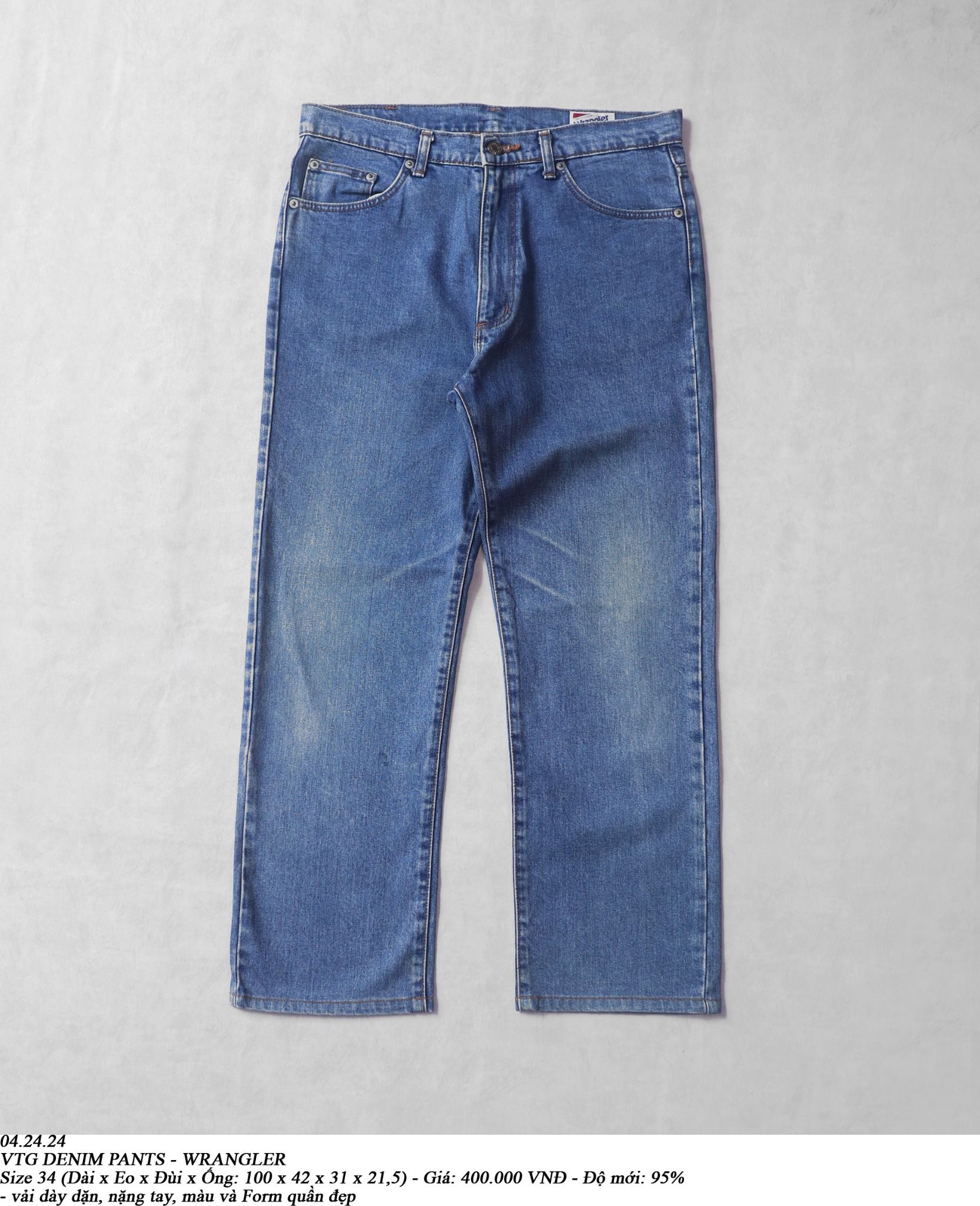 04.24.24 - VTG DENIM PANTS - WRANGLER 