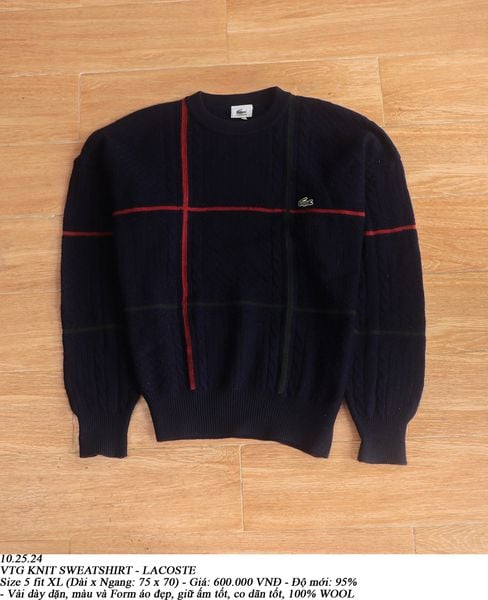  10.24.24 - VTG KNIT SWEATSHIRT - LACOSTE 