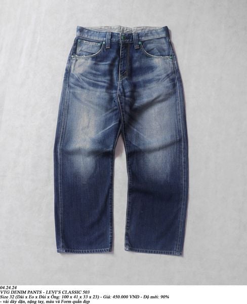  04.24.24 - VTG DENIM PANTS - LEVI'S CLASSIC 503 