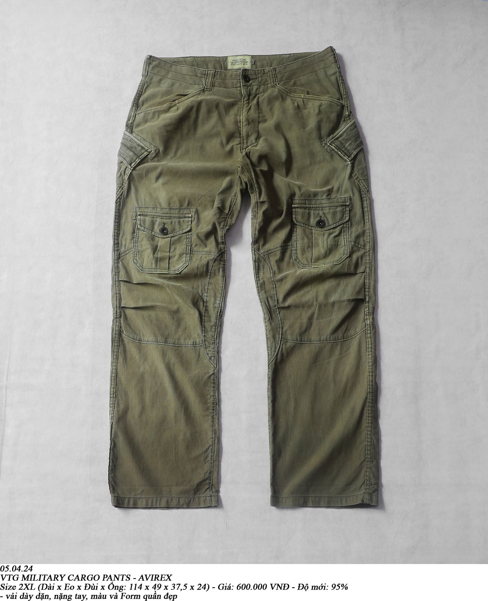  05.04.24 - VTG MILITARY CARGO PANTS - AVIREX 