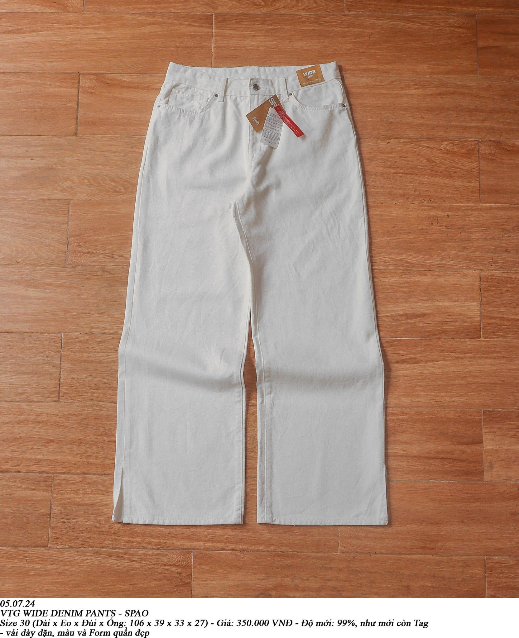  05.07.24 - VTG WIDE DENIM PANTS - SPAO 