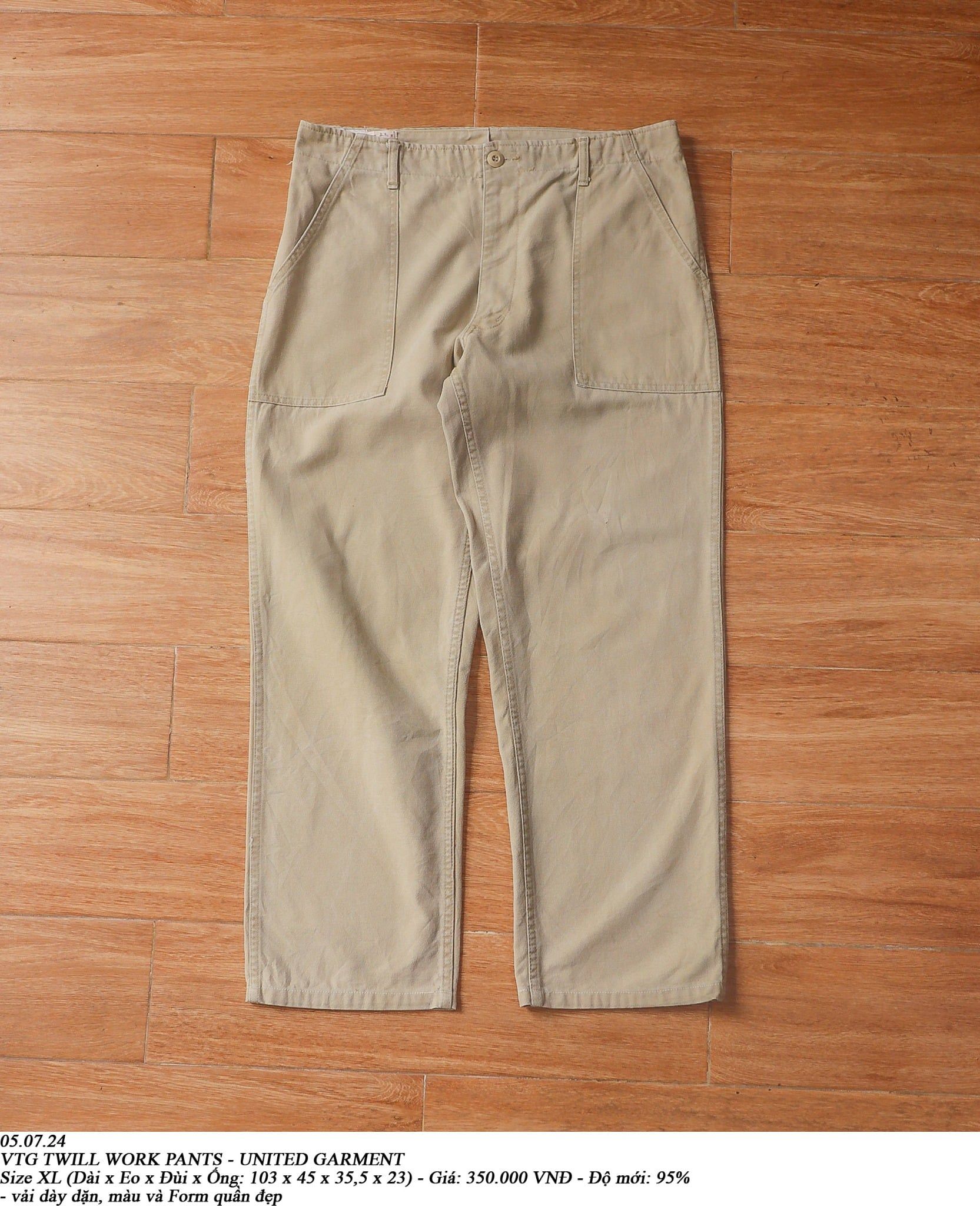  05.07.24 - VTG TWILL WORK PANTS - UNITED GARMENT 