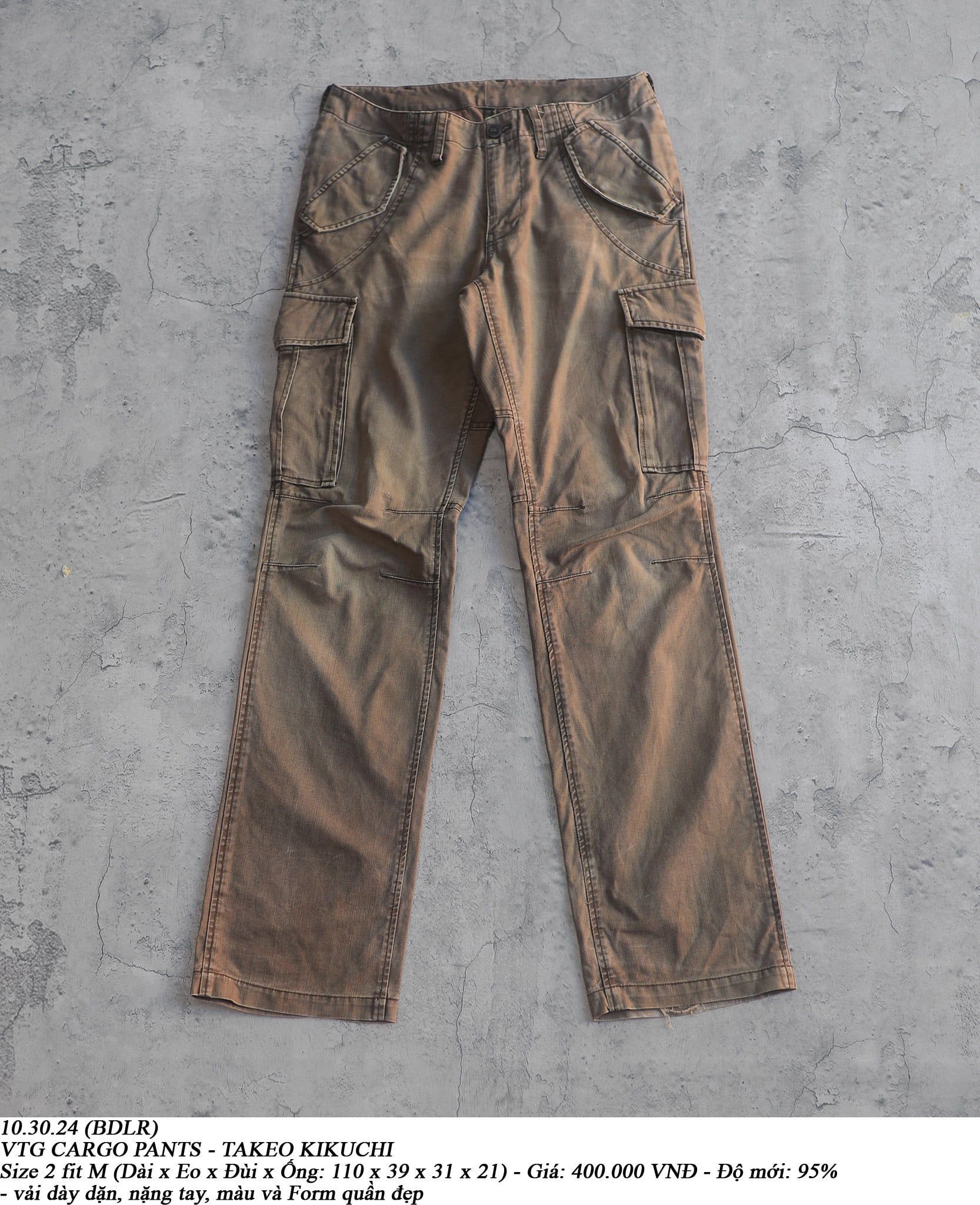  10.30.24 - VTG CARGO PANTS - TAKEO KIKUCHI 