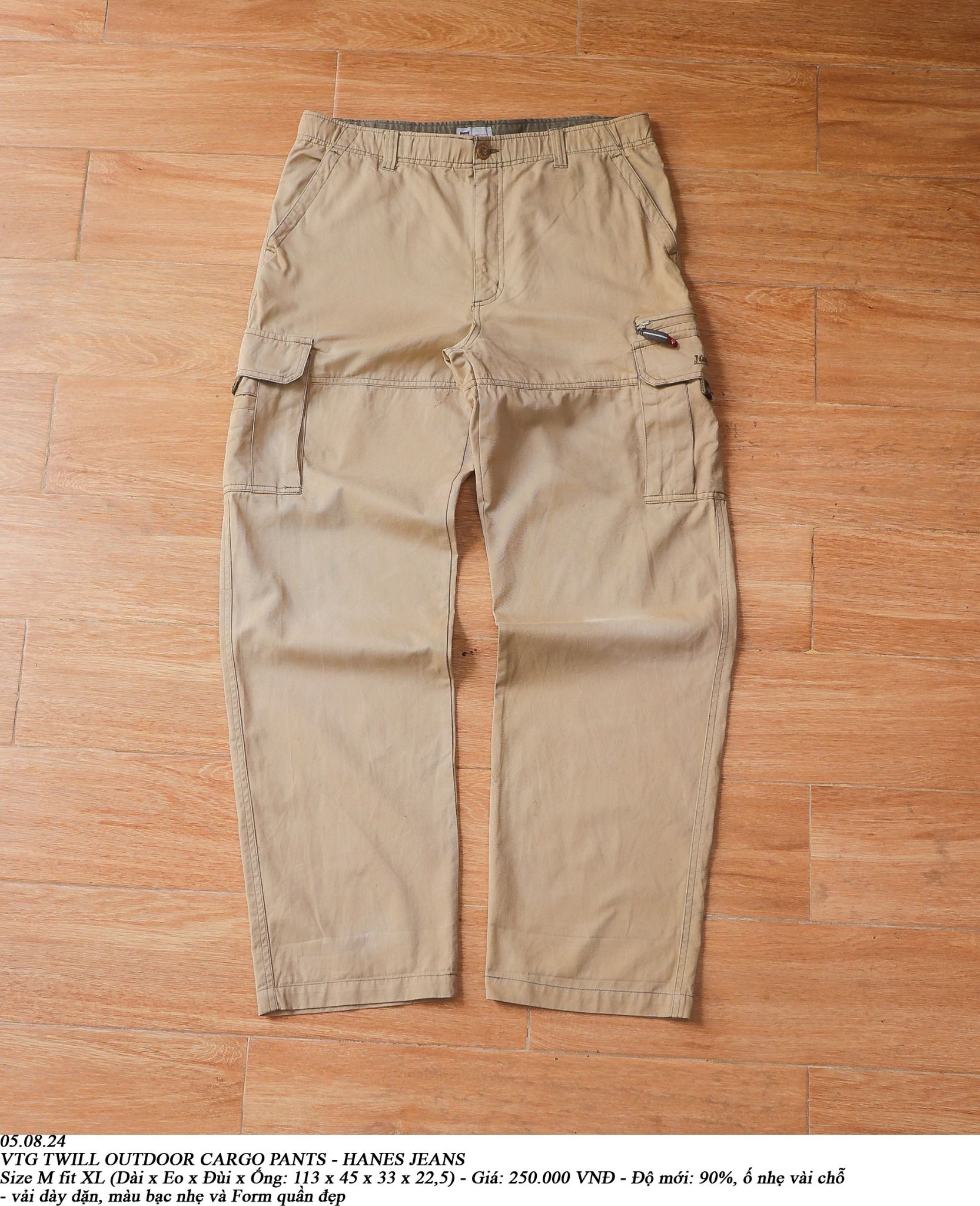  05.08.24 - VTG TWILL OUTDOOR CARGO PANTS - HANES JEANS 