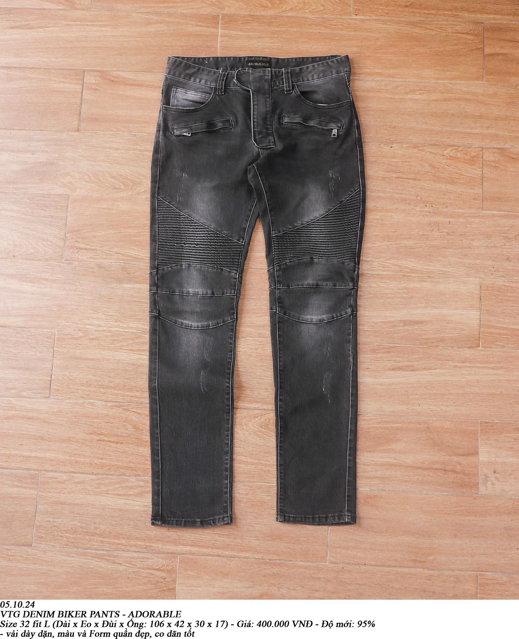  05.10.24 - VTG DENIM BIKER PANTS - ADORABLE 