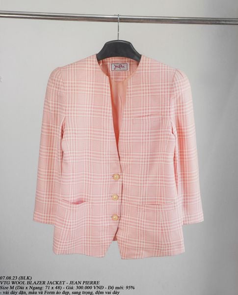  07.08.23 - VTG WOOL BLAZER JACKET - JEAN PIERRE 