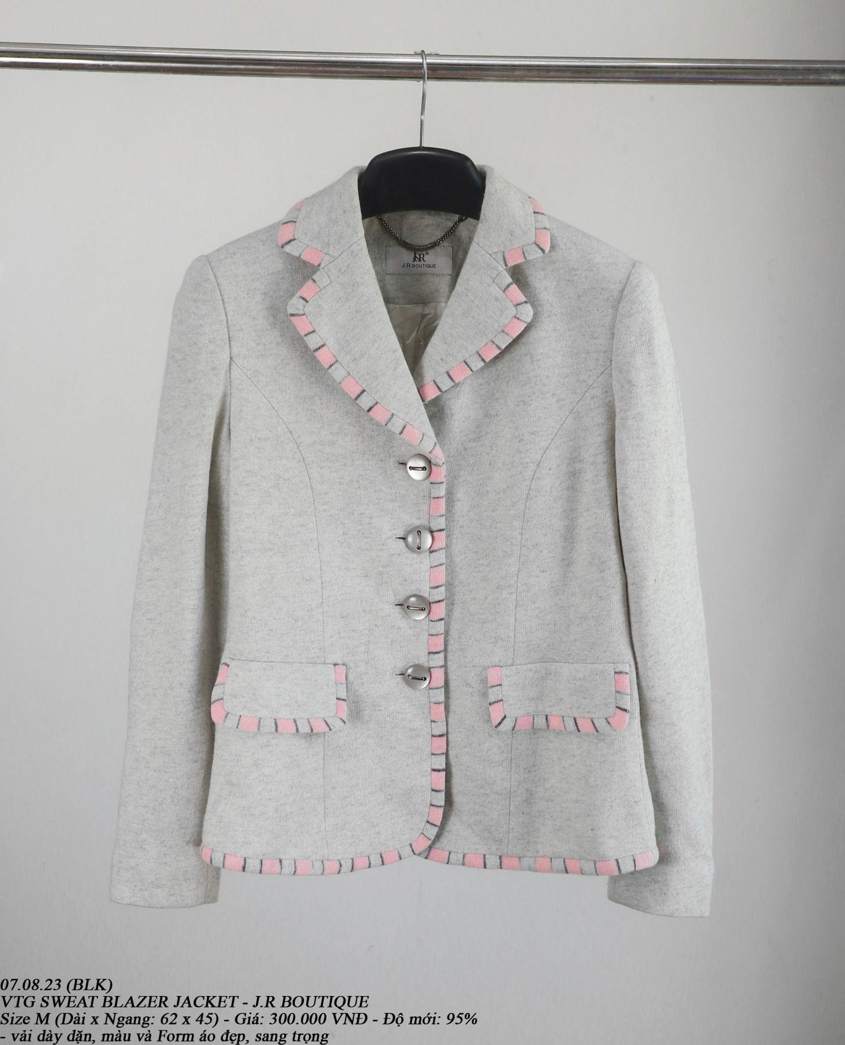  07.08.23 - VTG SWEAT BLAZER JACKET - J.R BOUTIQUE 