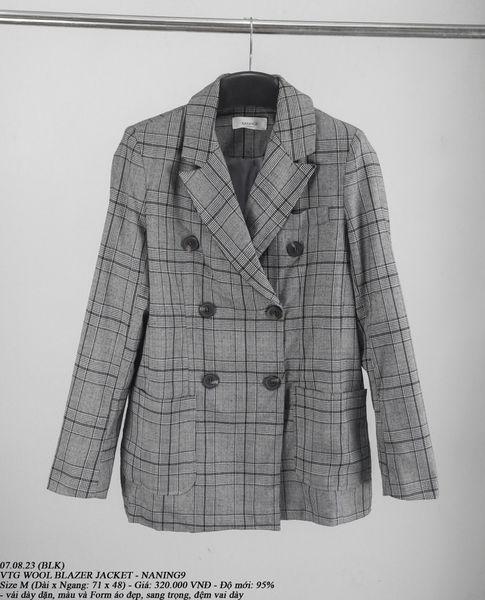  07.08.23 - VTG WOOL BLAZER JACKET - NANING9 