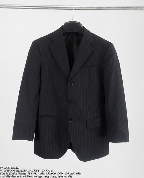  07.08.23 - VTG WOOL BLAZER JACKET - TAKA-Q 