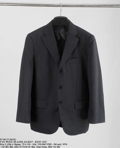  07.08.23 - VTG WOOL BLAZER JACKET - KENT AVE 