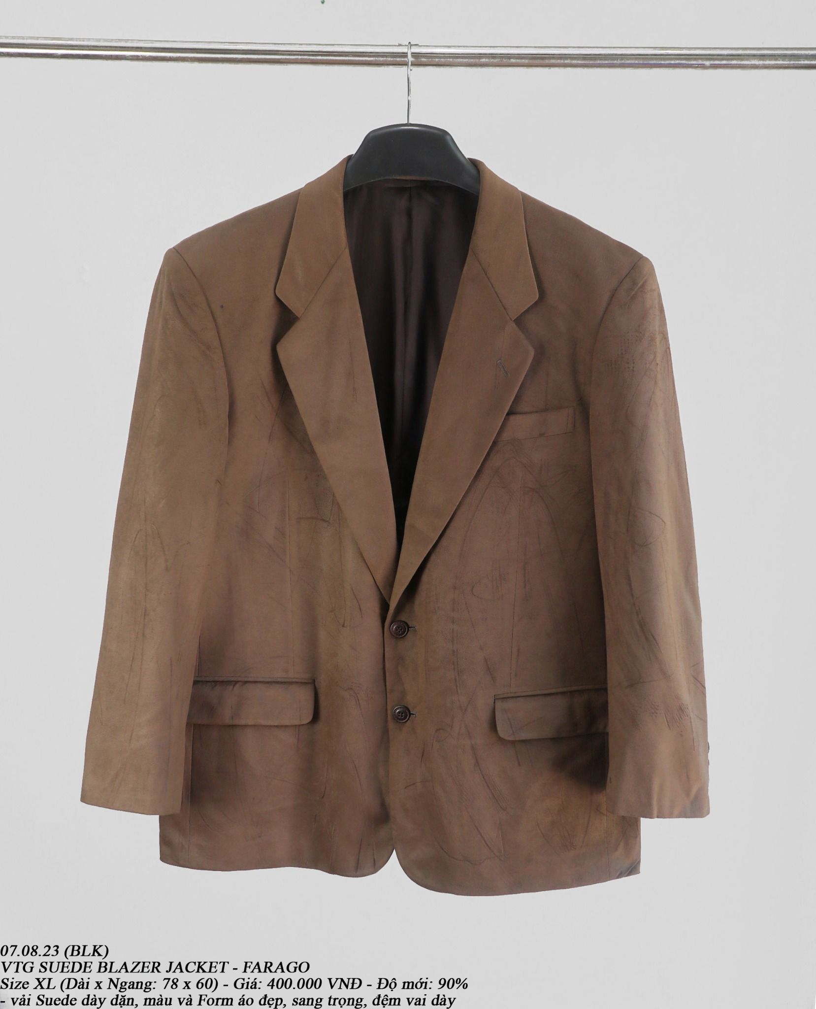  07.08.23 - VTG SUEDE BLAZER JACKET - FARAGO 