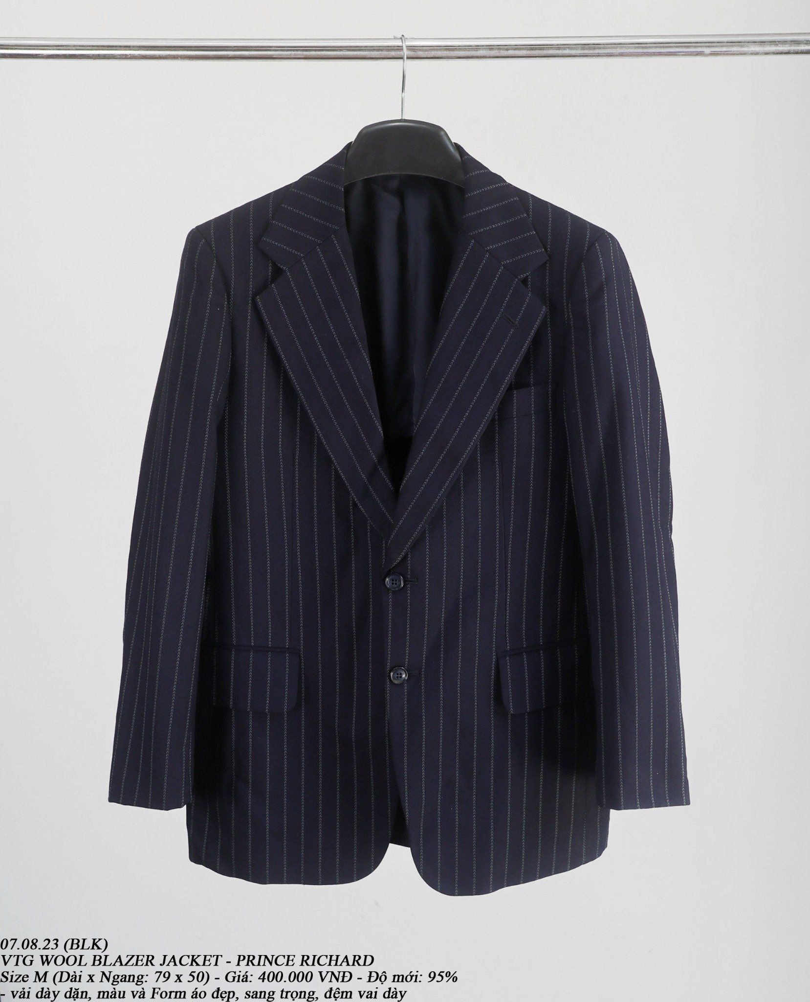  07.08.23 - VTG WOOL BLAZER JACKET - PRINCE RICHARD 