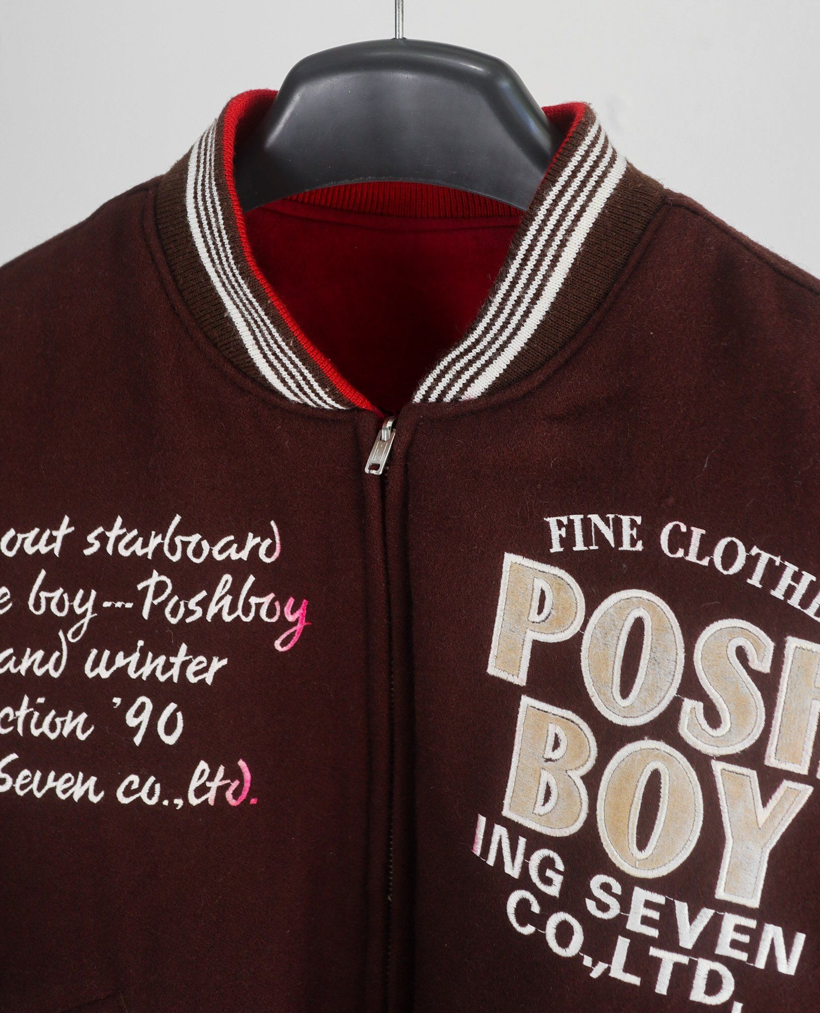 07.10.23 - VTG REVERSIBLE WOOL VARSITY JACKET - POSHBOY 90s 