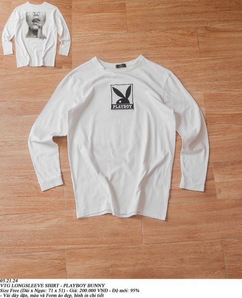  05.21.24 - VTG LONGSLEEVE SHIRT - PLAYBOY BUNNY 