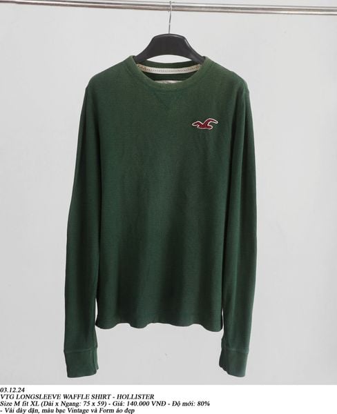  03.12.24 - VTG LONGSLEEVE WAFFLE SHIRT - HOLLISTER 