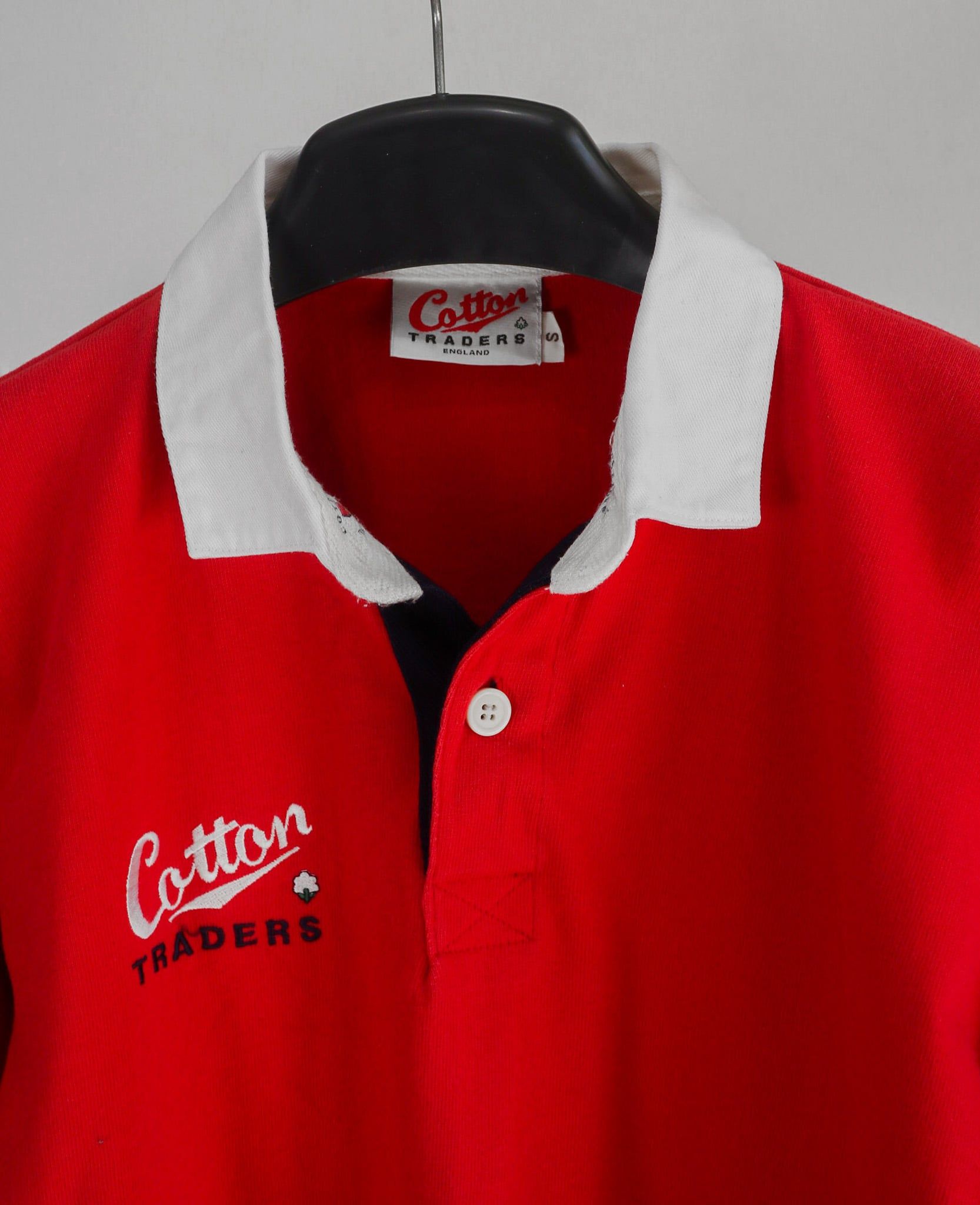  03.12.24 - VTG LONGSLEEVE POLO SHIRT - COTTON TRADERS 