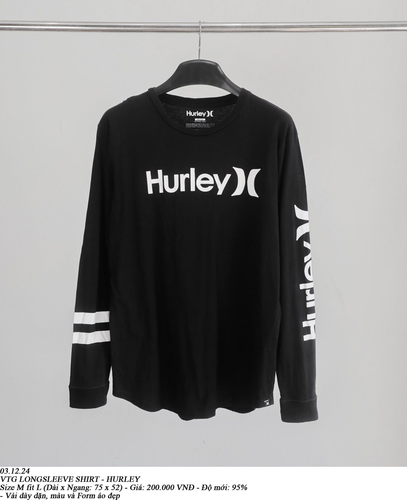  03.12.24 - VTG LONGSLEEVE SHIRT - HURLEY 