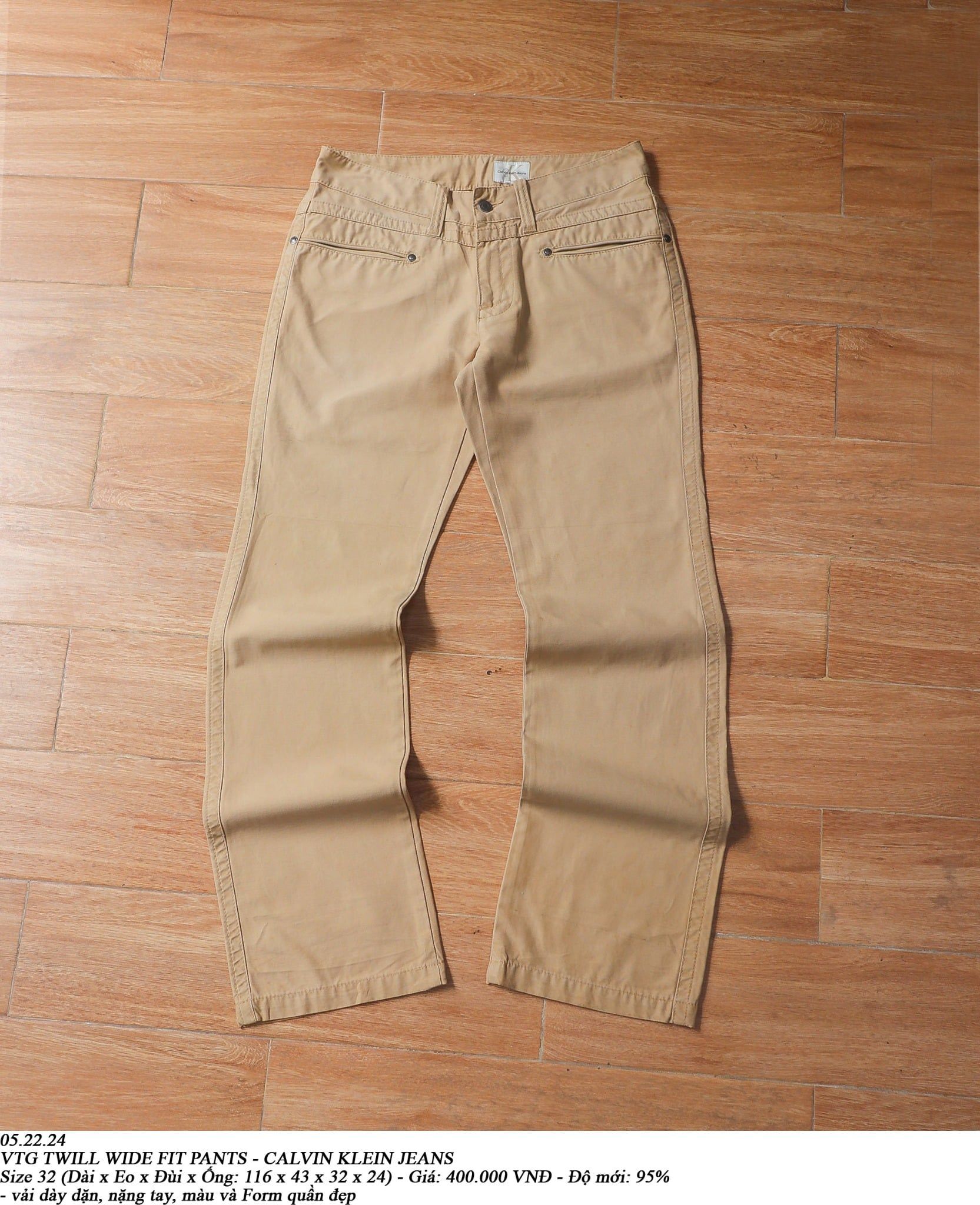  05.22.24 - VTG TWILL WIDE FIT PANTS - CALVIN KLEIN JEANS 