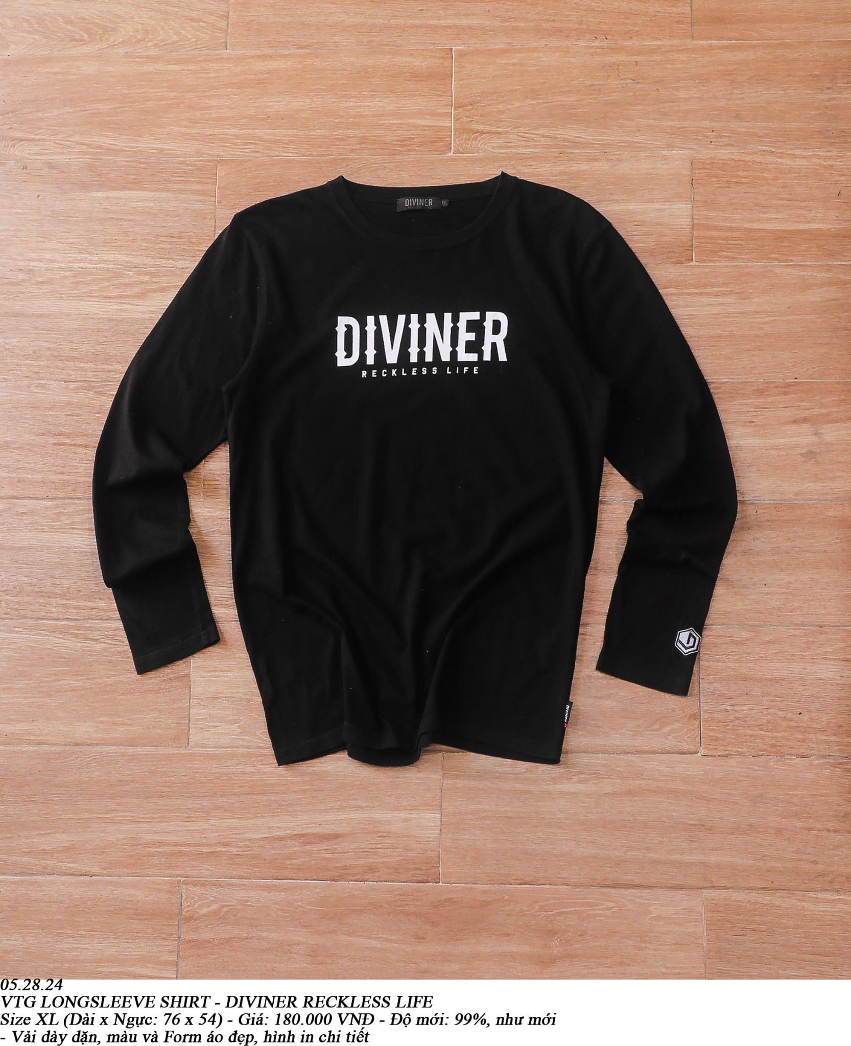  05.28.24 - VTG LONGSLEEVE SHIRT - DIVINER RECKLESS LIFE 