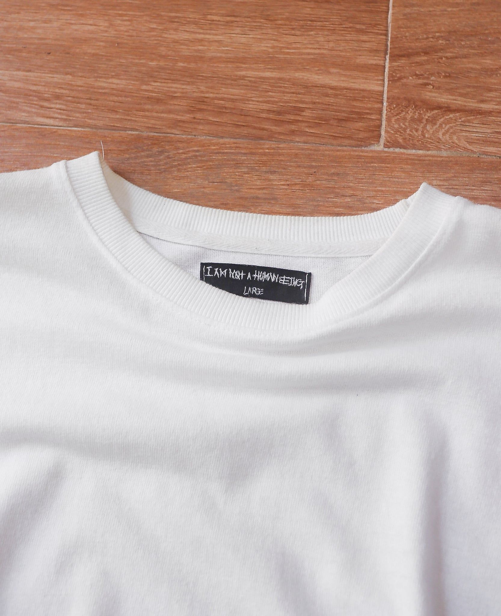  05.28.24 - VTG OVERSIZED LONGSLEEVE SHIRT - I AM NOT HUMAN BEING 