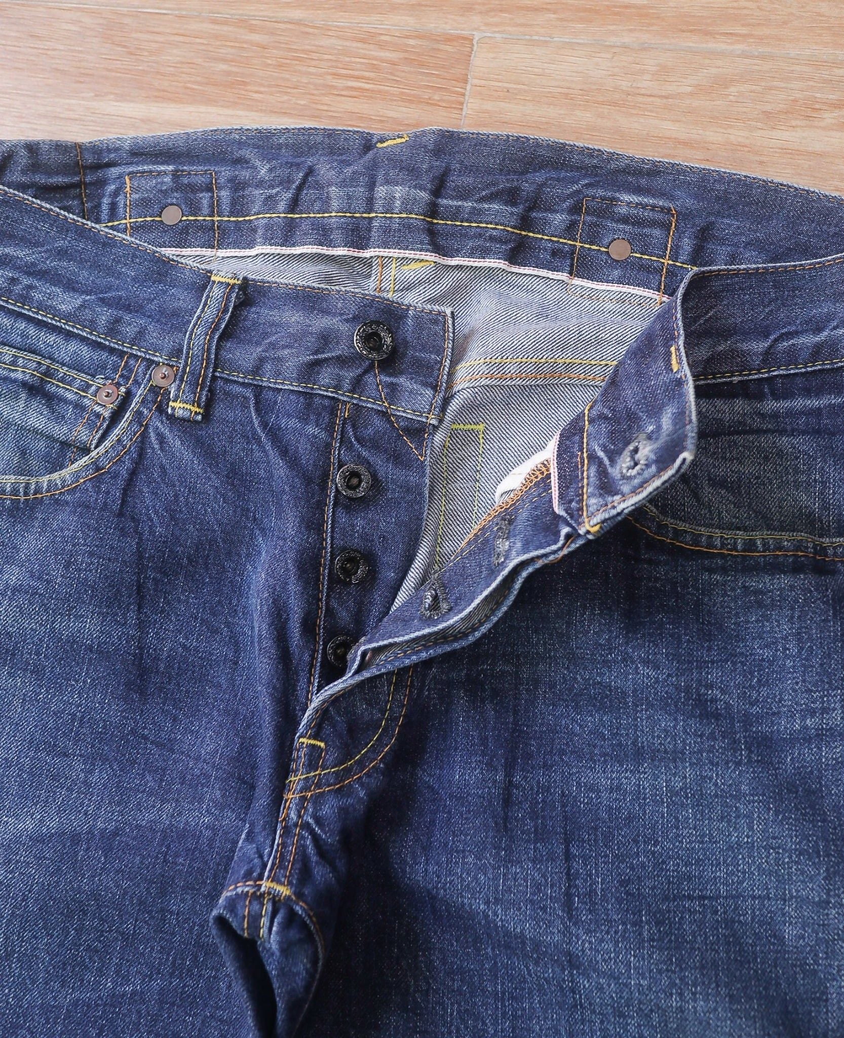  05.29.24 - VTG BAGGY SELVEDGE DENIM PANTS - RMC RED MONKEY COMPANY JAPAN 