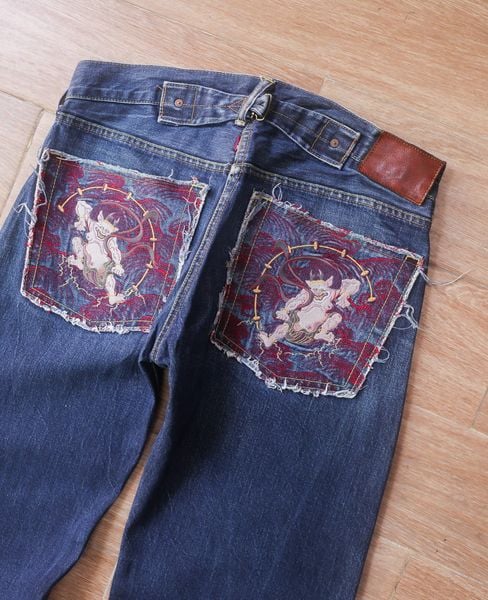  05.29.24 - VTG BAGGY SELVEDGE DENIM PANTS - RMC RED MONKEY COMPANY JAPAN 